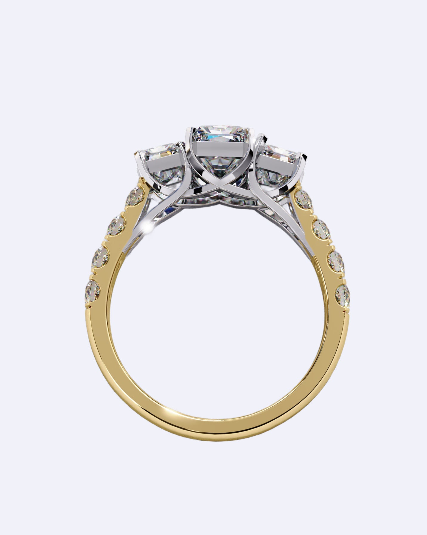 Trinity Baguette Diamond Ring