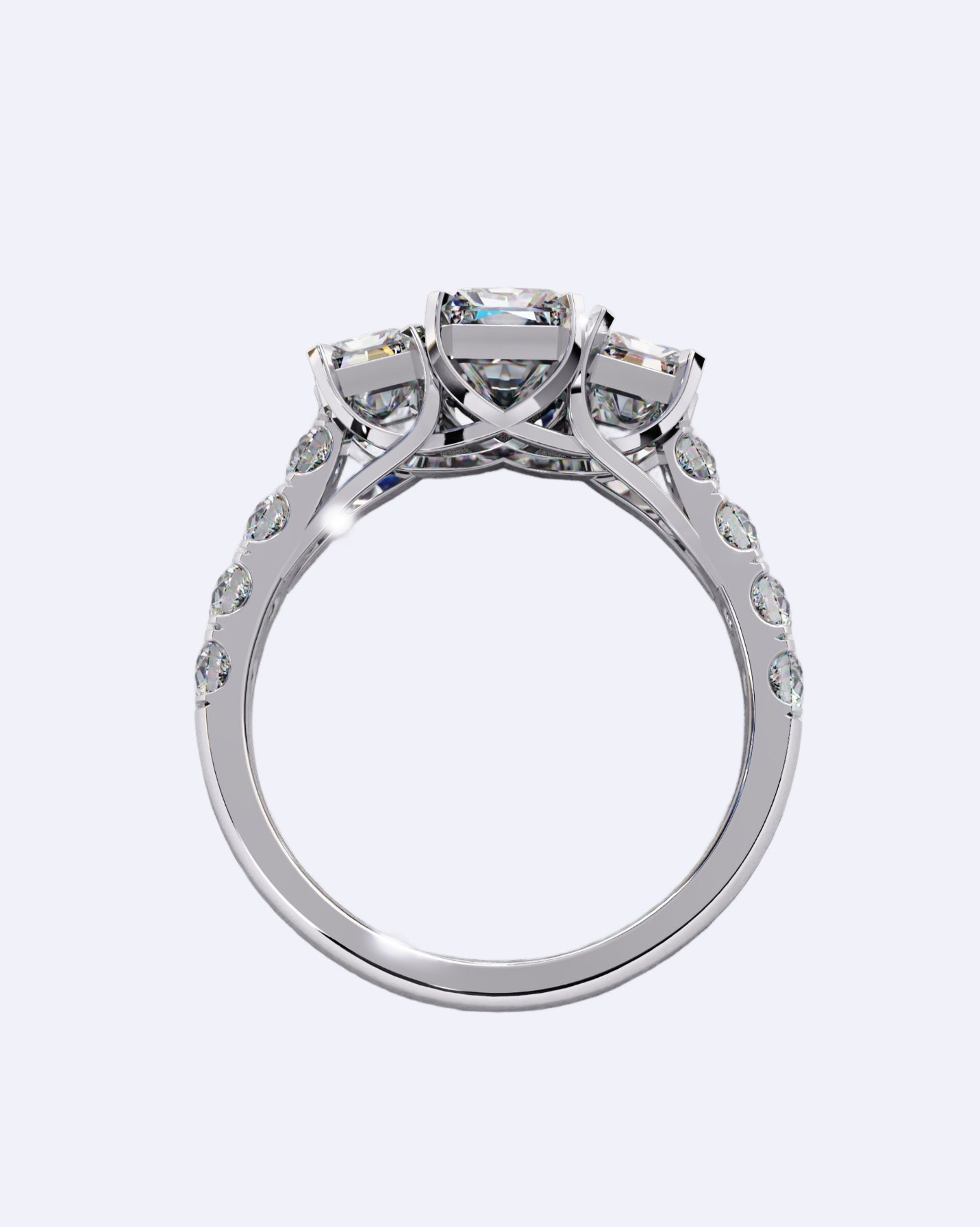 Trinity Baguette Diamond Ring