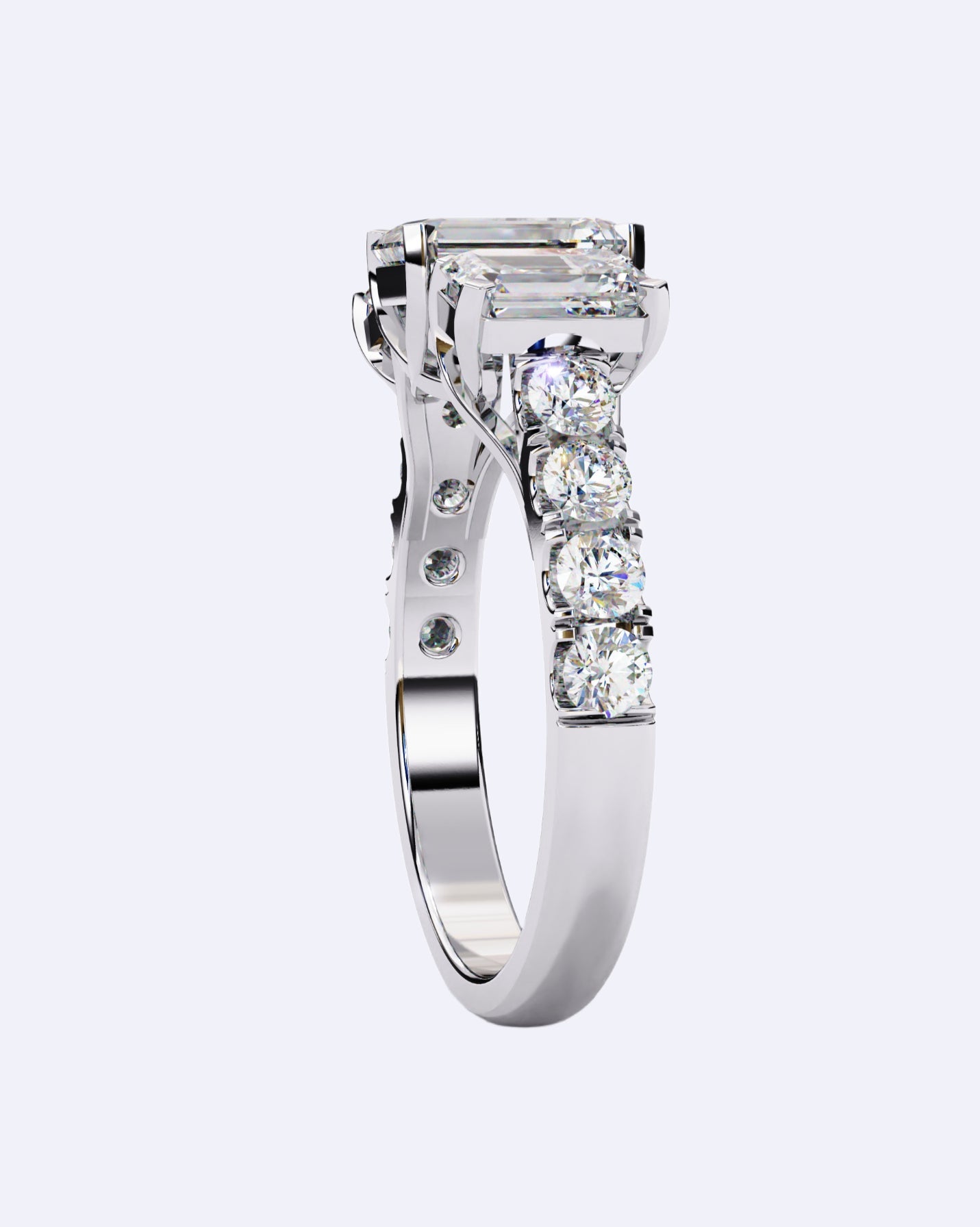 Trinity Baguette Diamond Ring
