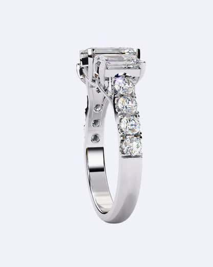 Trinity Baguette Diamond Ring