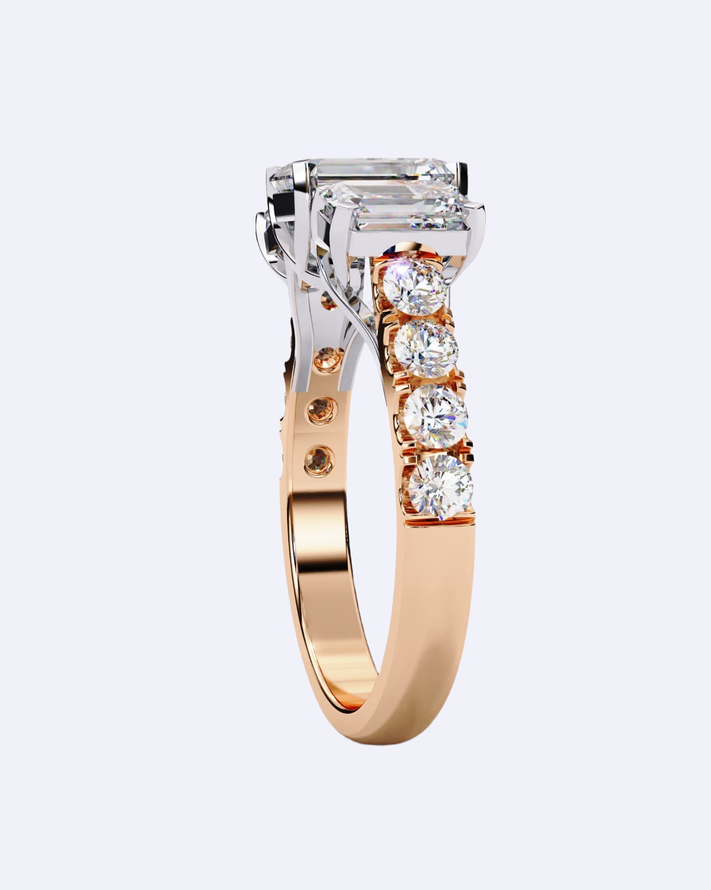 Trinity Baguette Diamond Ring
