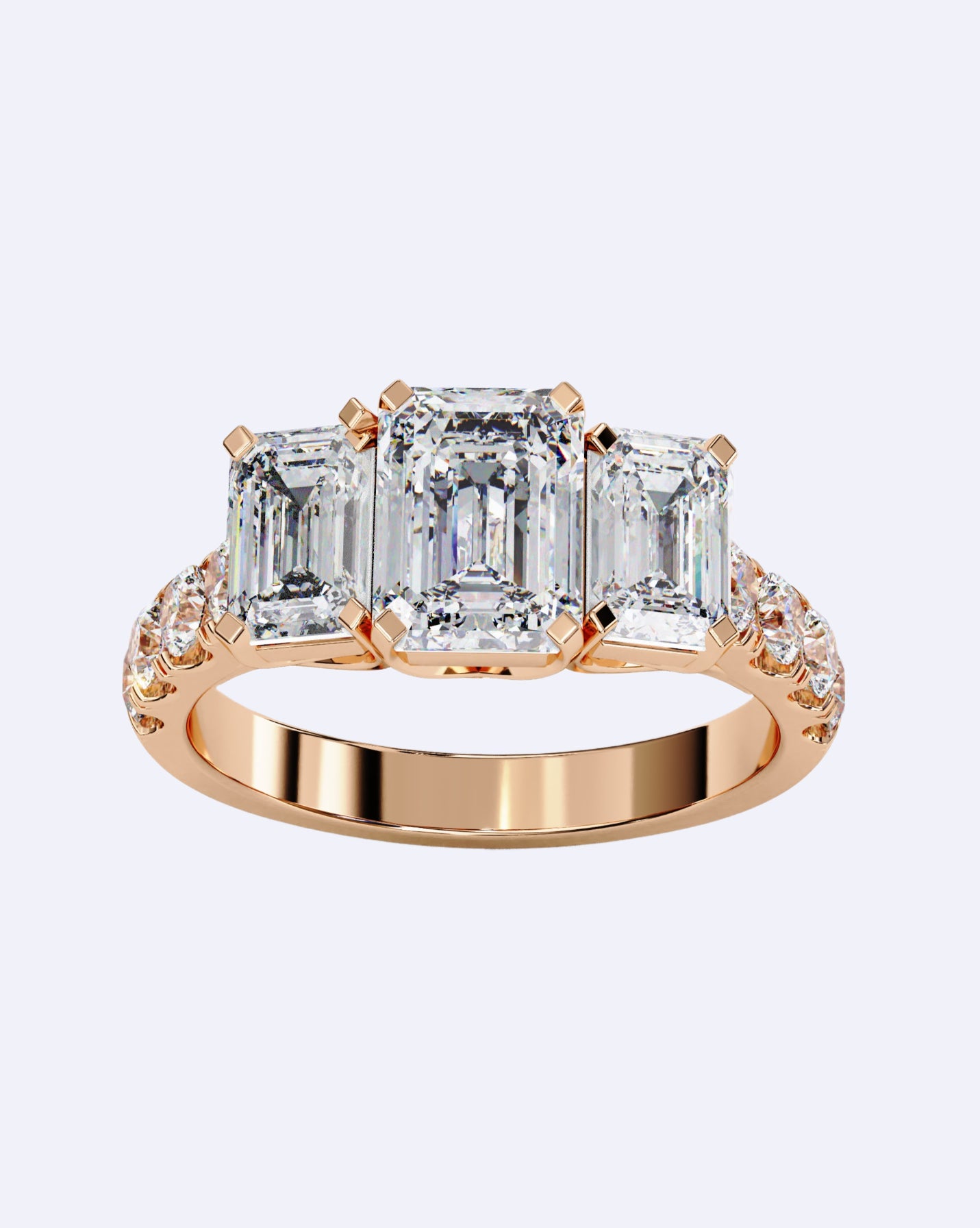 Trinity Baguette Diamond Ring