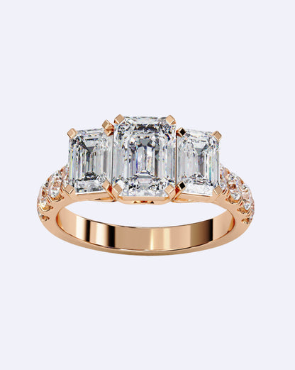 Trinity Baguette Diamond Ring