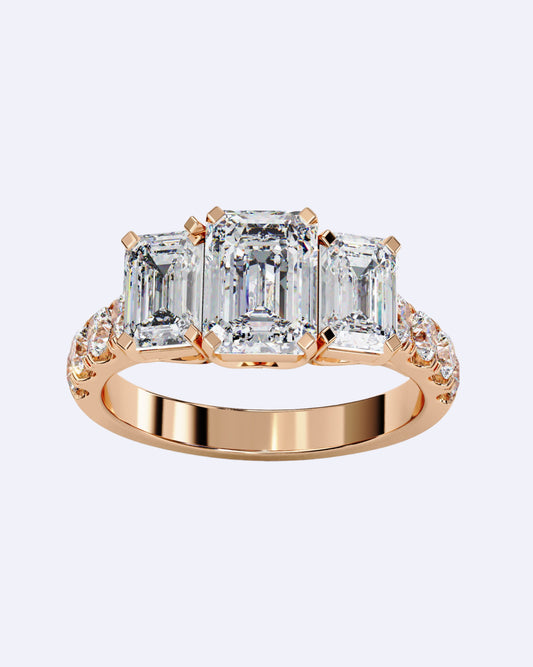 Trinity Baguette Diamond Ring