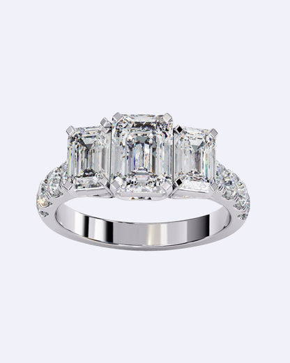 Trinity Baguette Diamond Ring