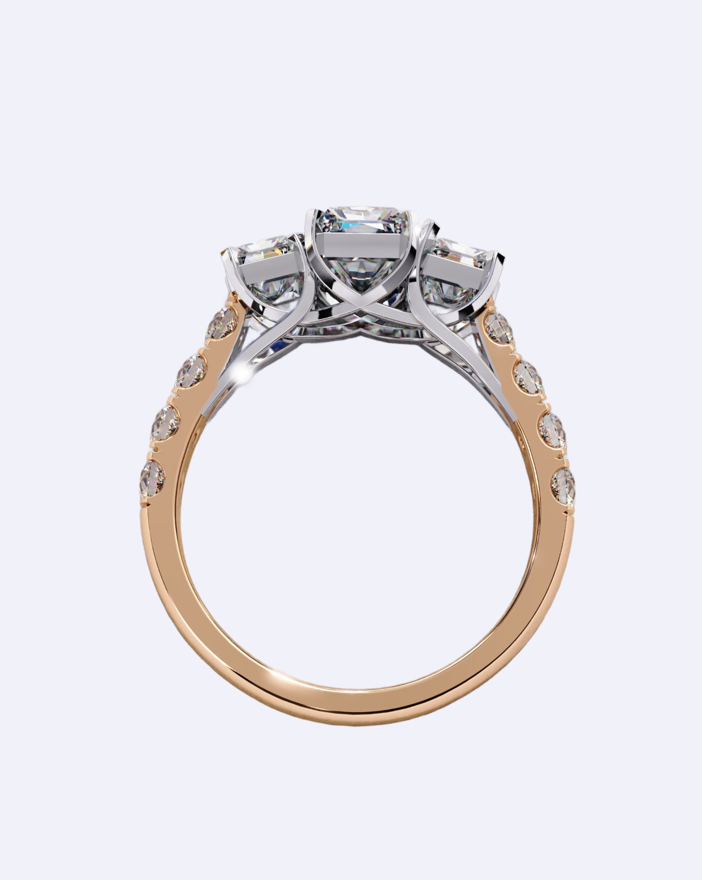Trinity Baguette Diamond Ring