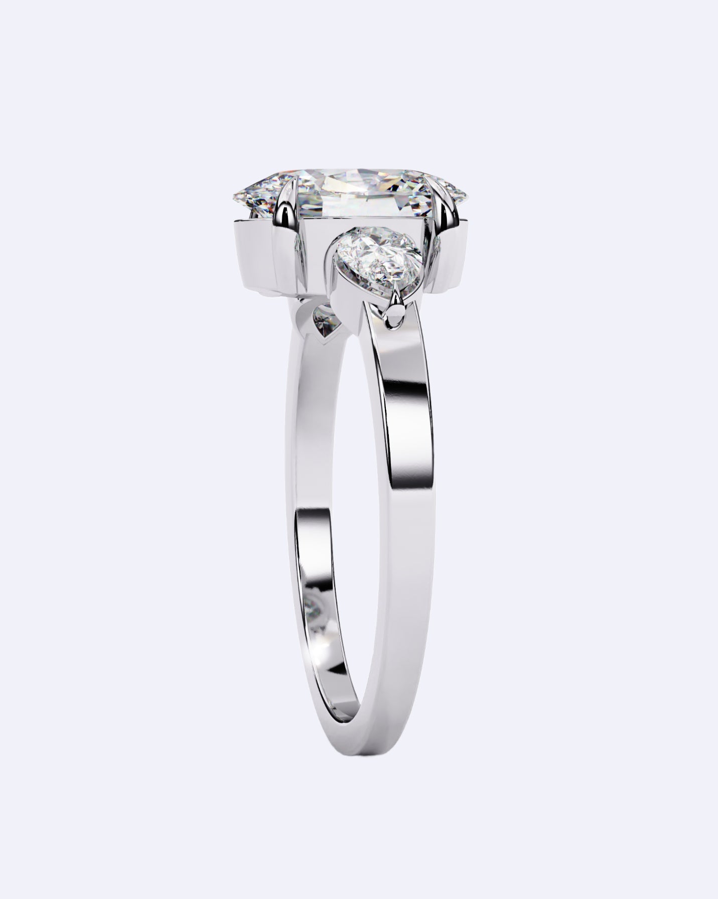 Oval Bloom Diamond Ring