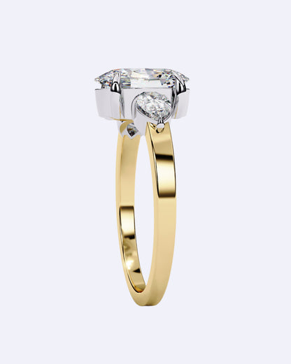 Oval Bloom Diamond Ring