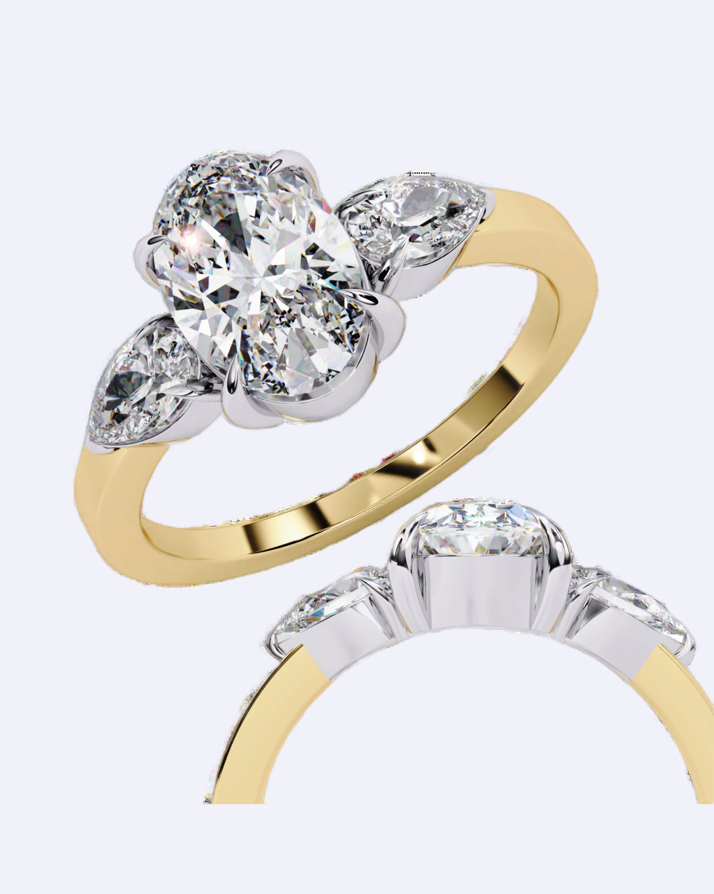 Oval Bloom Diamond Ring