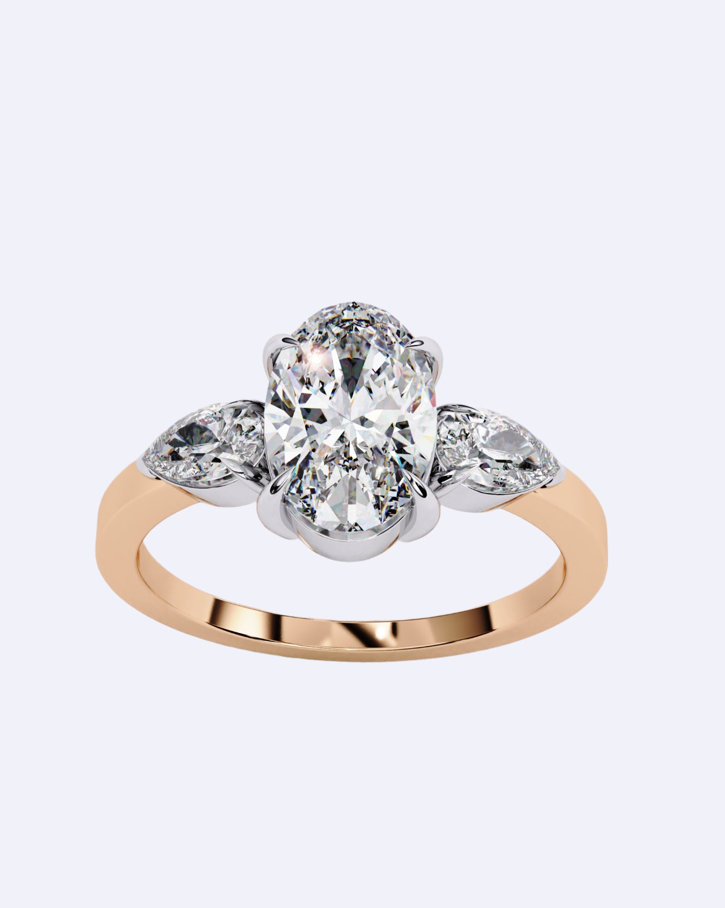 Oval Bloom Diamond Ring