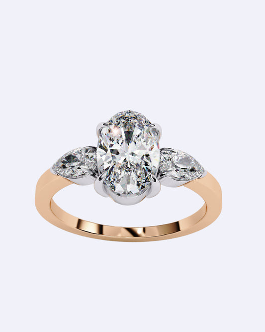 Oval Bloom Diamond Ring