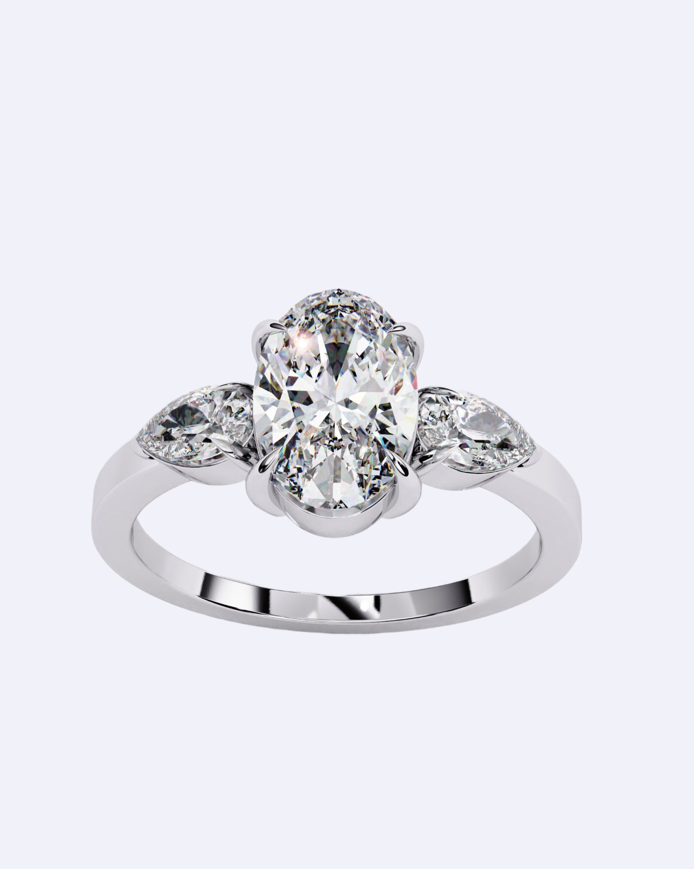 Oval Bloom Diamond Ring