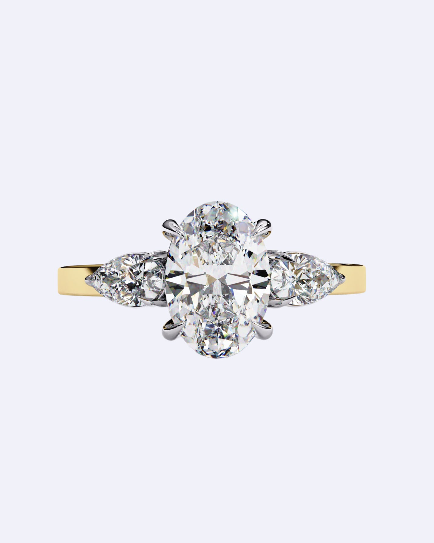 Oval Bloom Diamond Ring