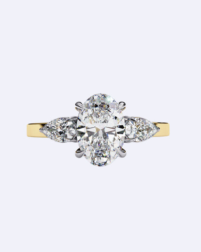 Oval Bloom Diamond Ring