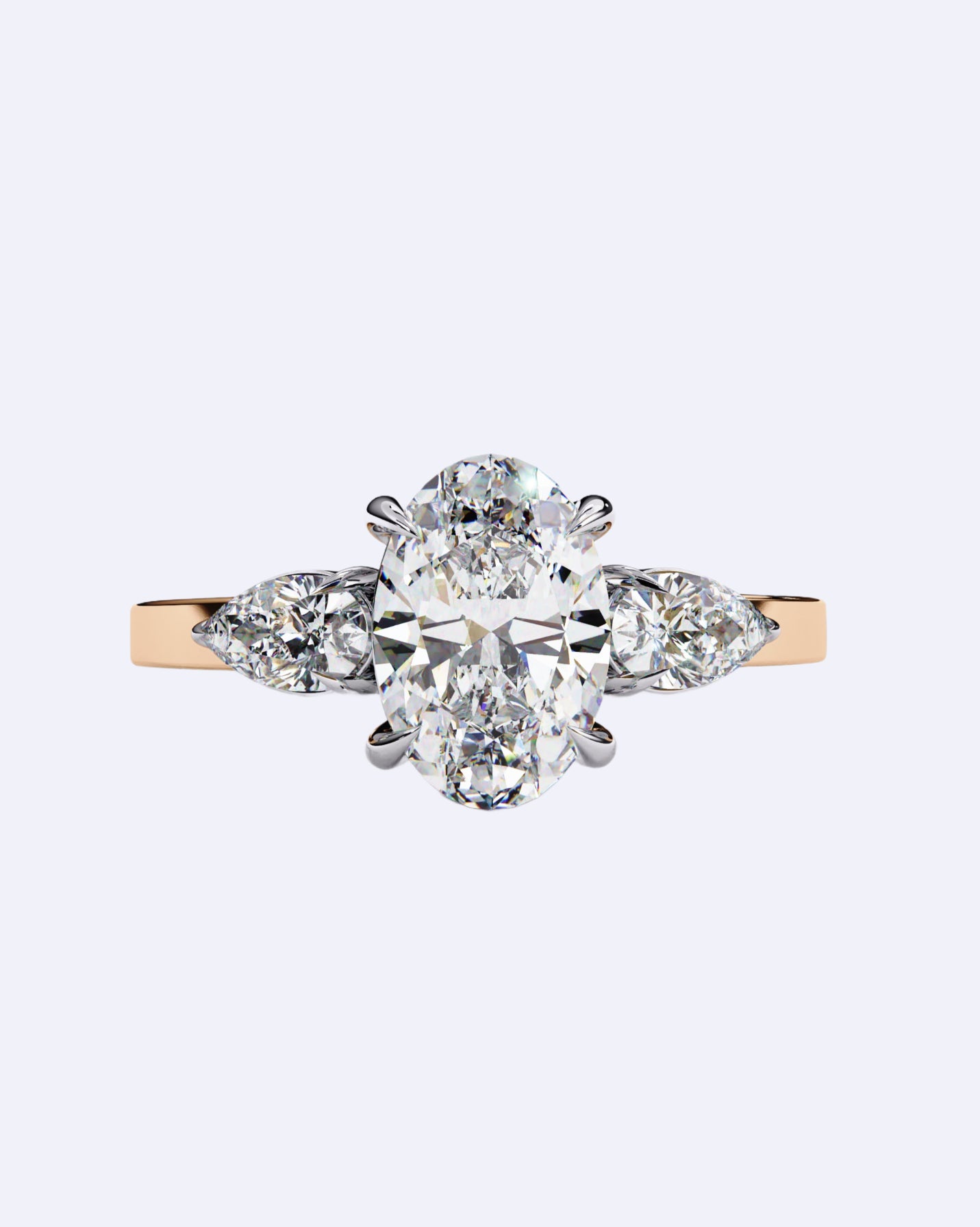 Oval Bloom Diamond Ring