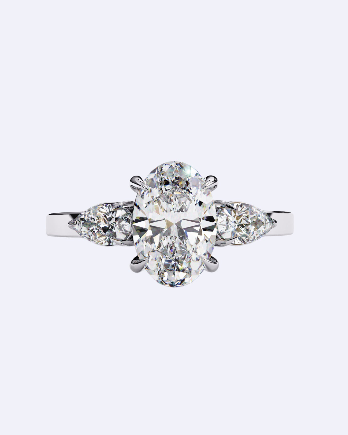 Oval Bloom Diamond Ring