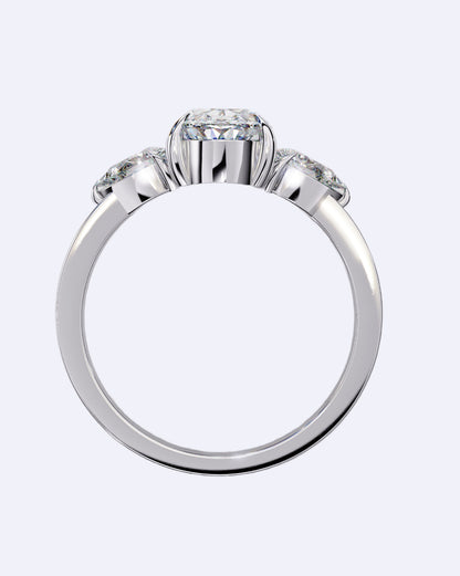 Oval Bloom Diamond Ring