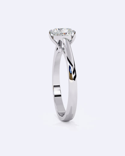 Elegant Heart-Shaped Diamond Ring