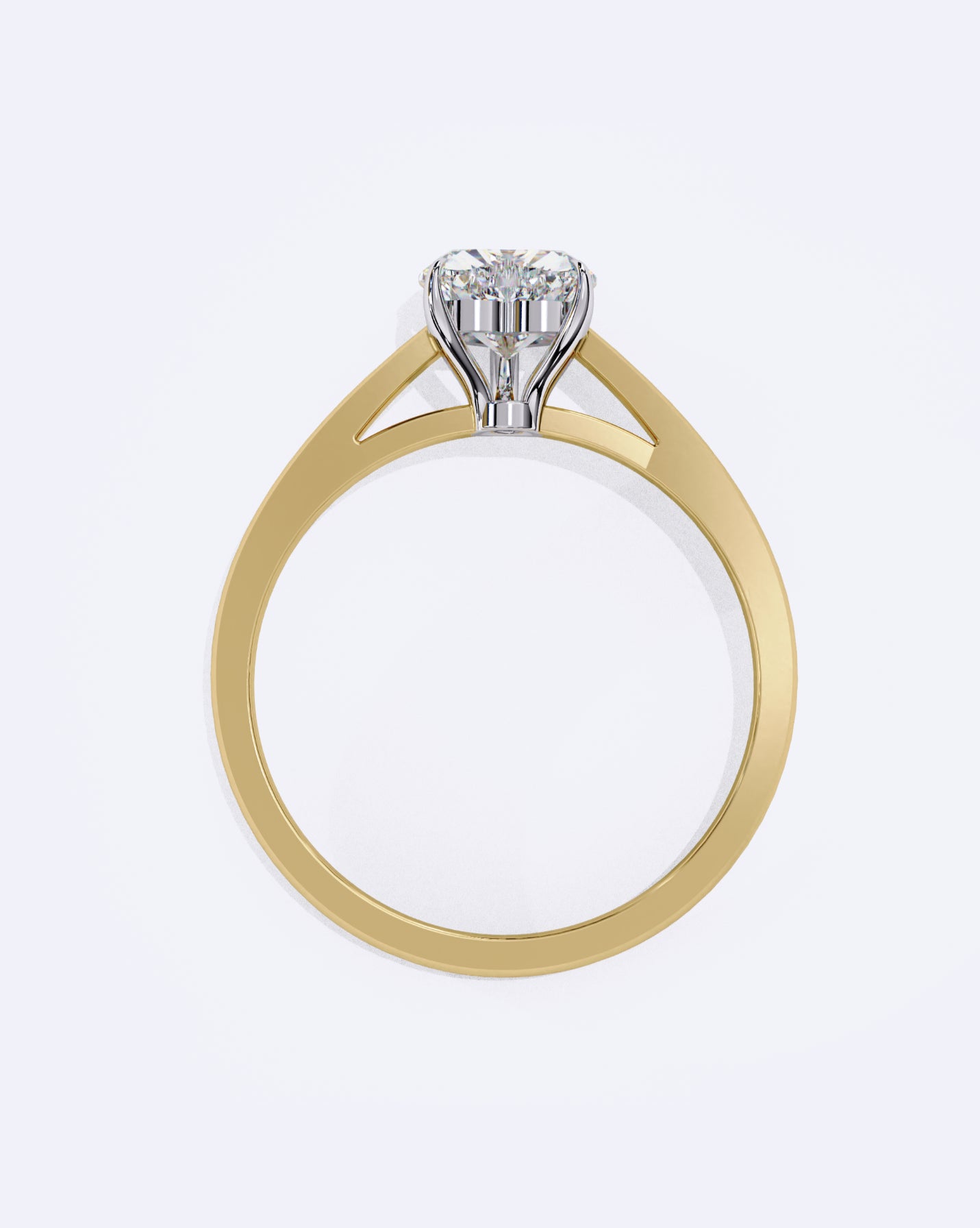 Elegant Heart-Shaped Diamond Ring