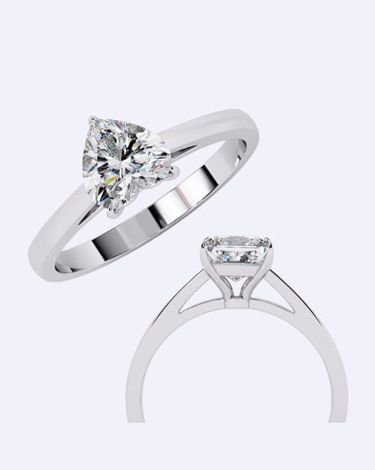 Elegant Heart-Shaped Diamond Ring