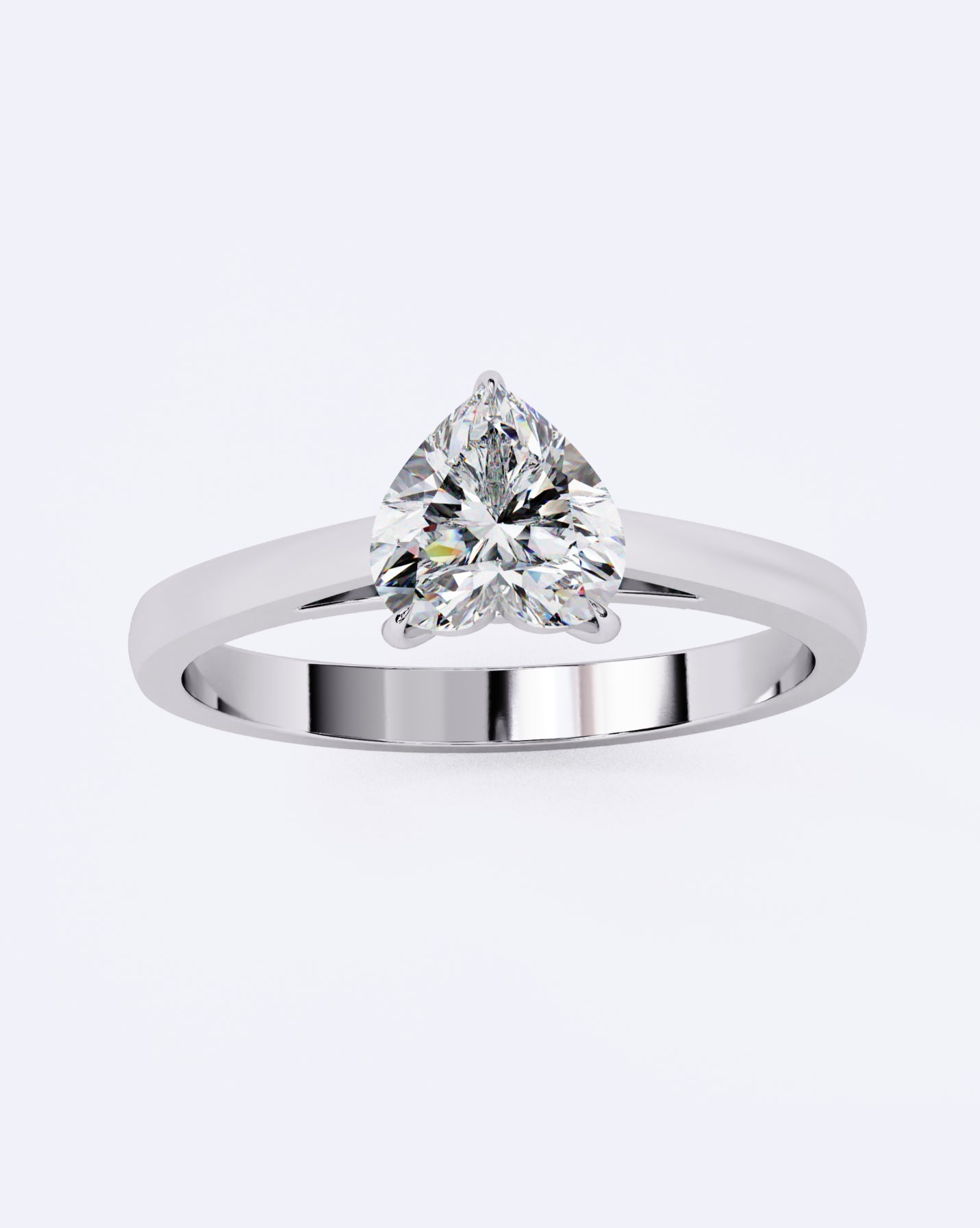 Elegant Heart-Shaped Diamond Ring