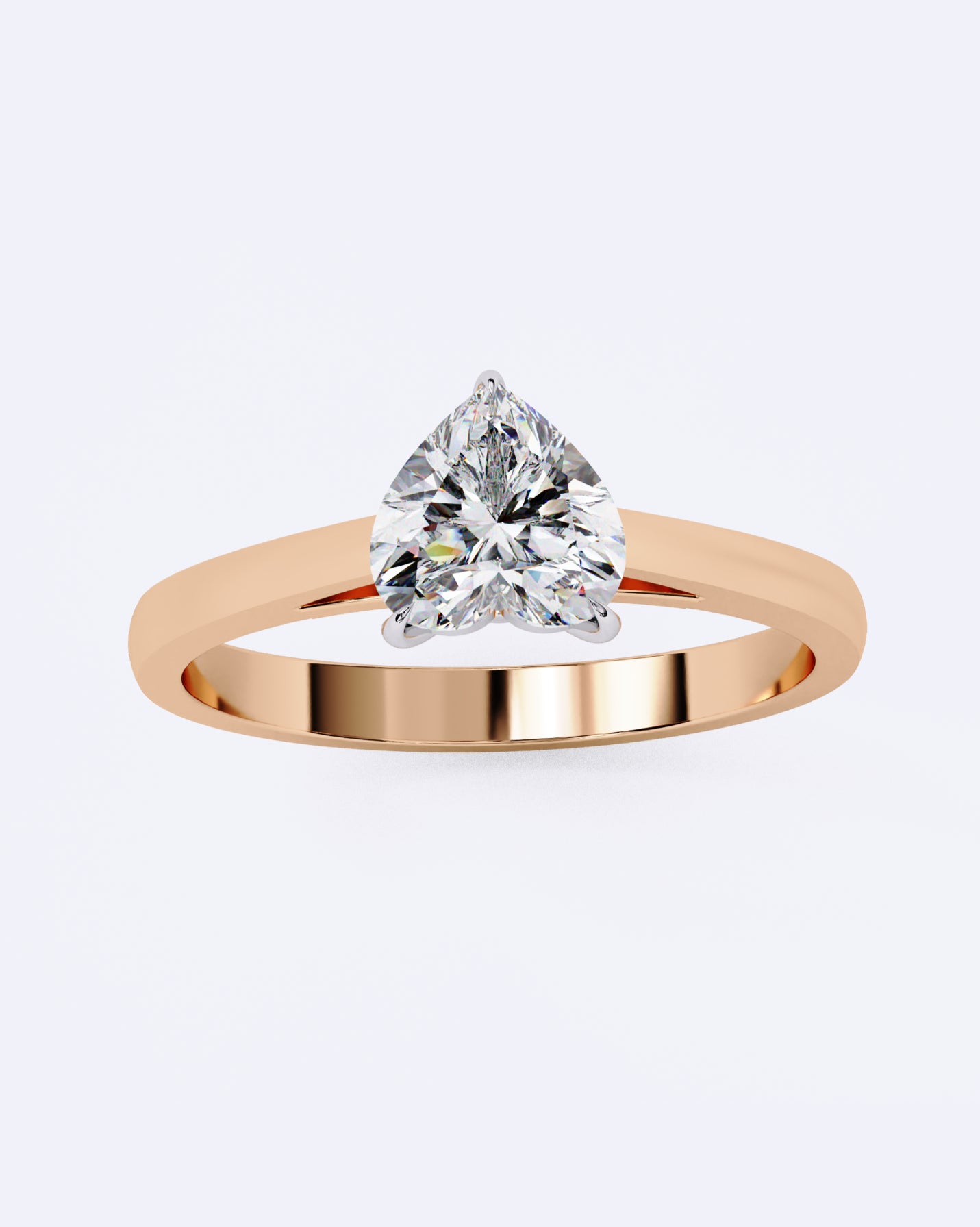 Elegant Heart-Shaped Diamond Ring