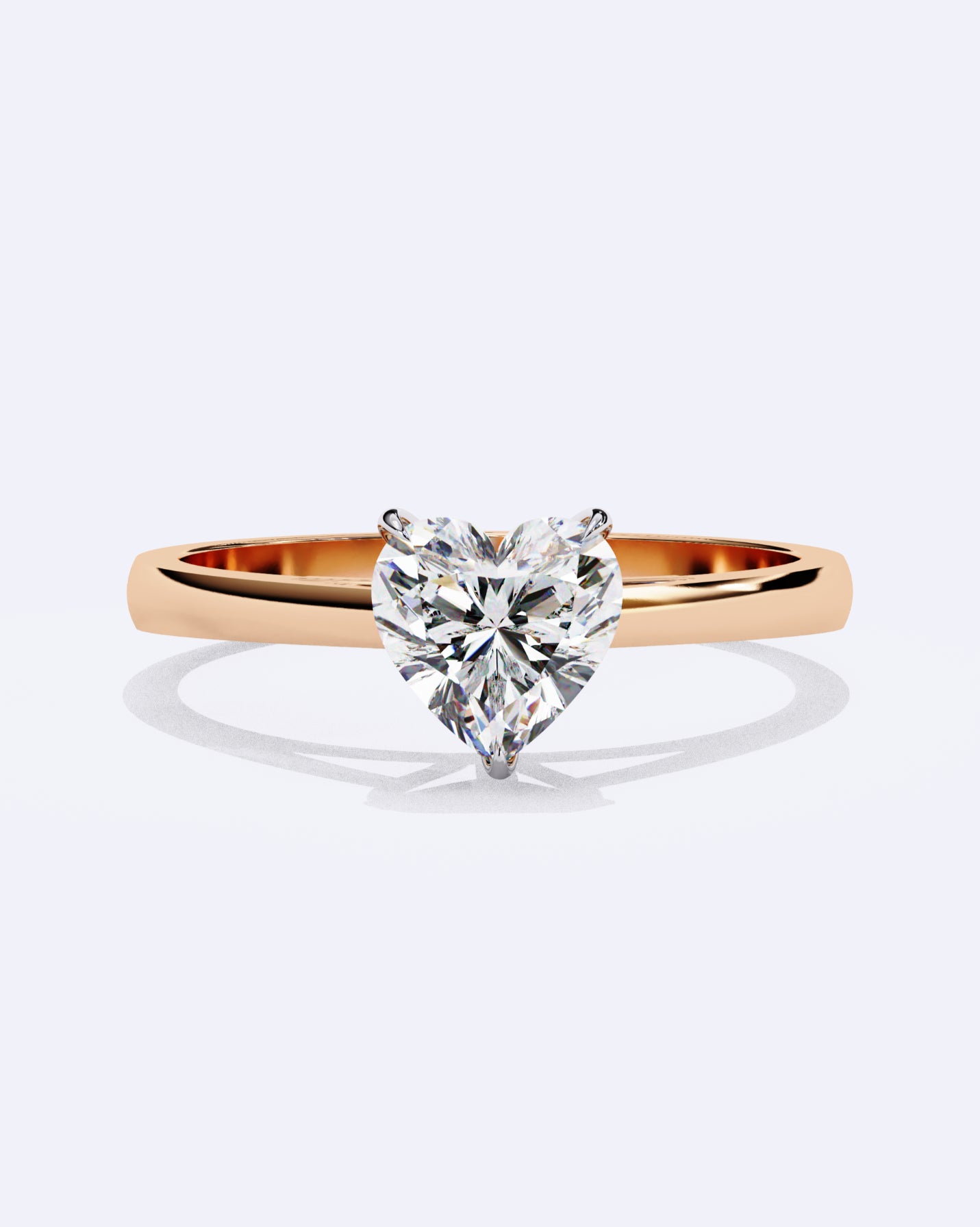 Elegant Heart-Shaped Diamond Ring