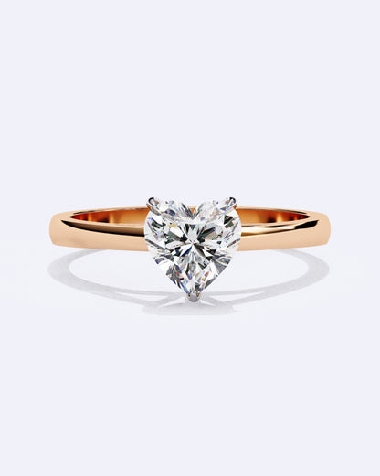 Elegant Heart-Shaped Diamond Ring