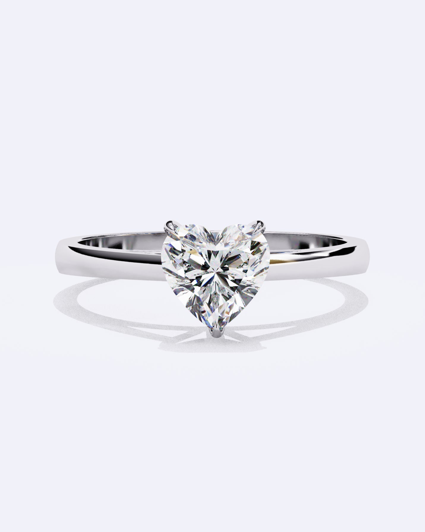 Elegant Heart-Shaped Diamond Ring