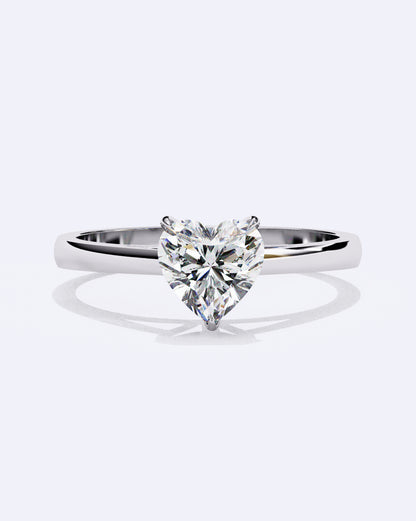 Elegant Heart-Shaped Diamond Ring