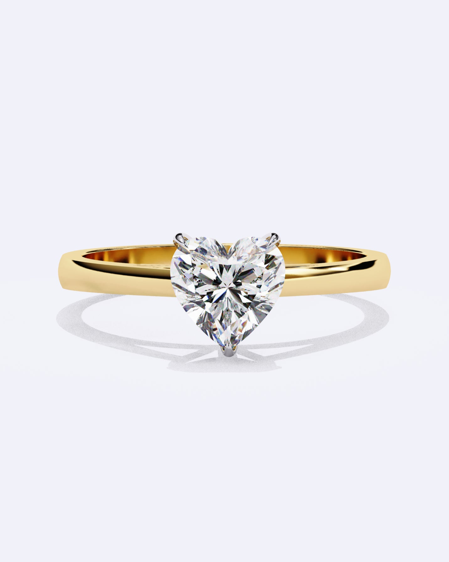 Elegant Heart-Shaped Diamond Ring