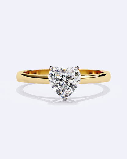 Elegant Heart-Shaped Diamond Ring