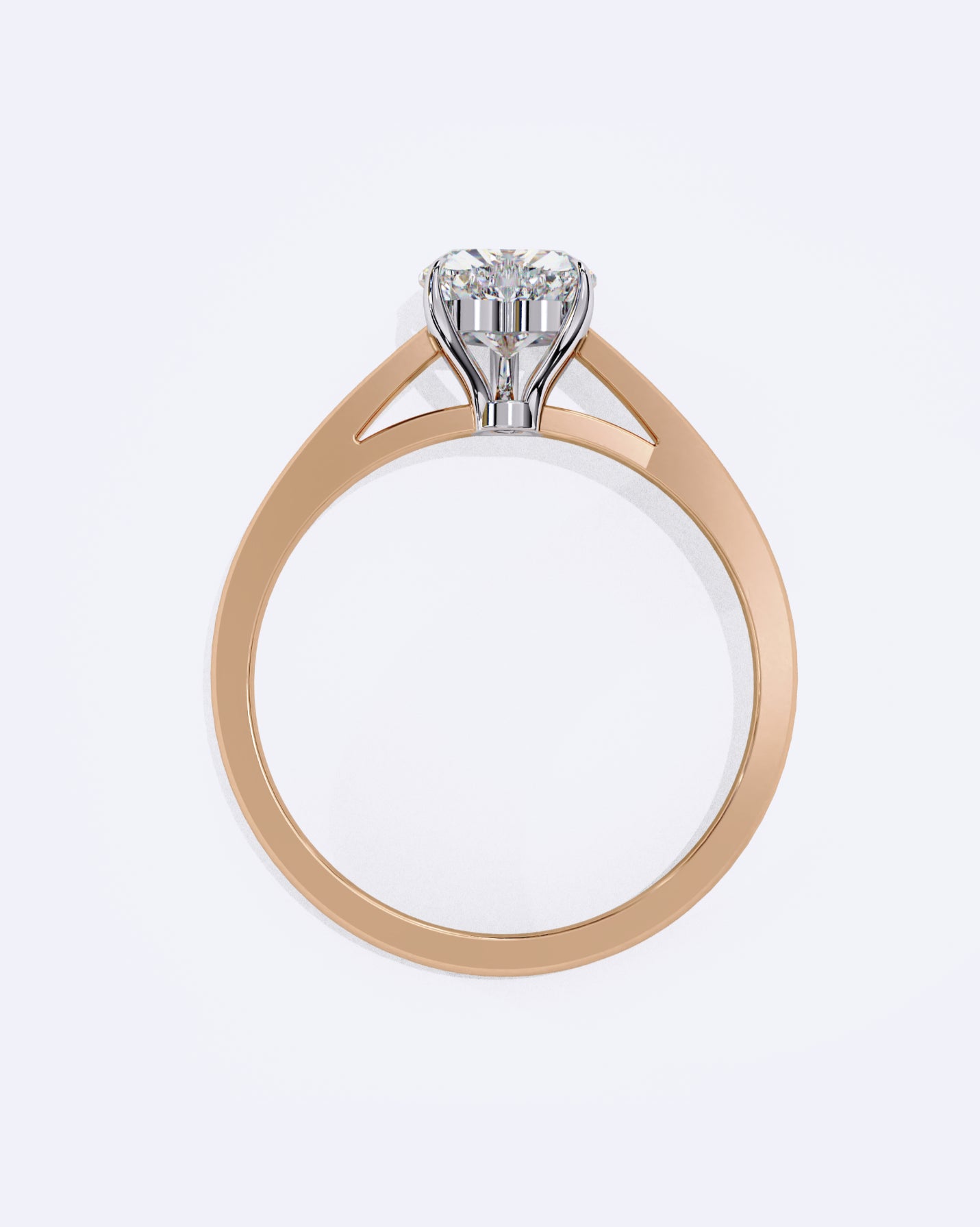 Elegant Heart-Shaped Diamond Ring