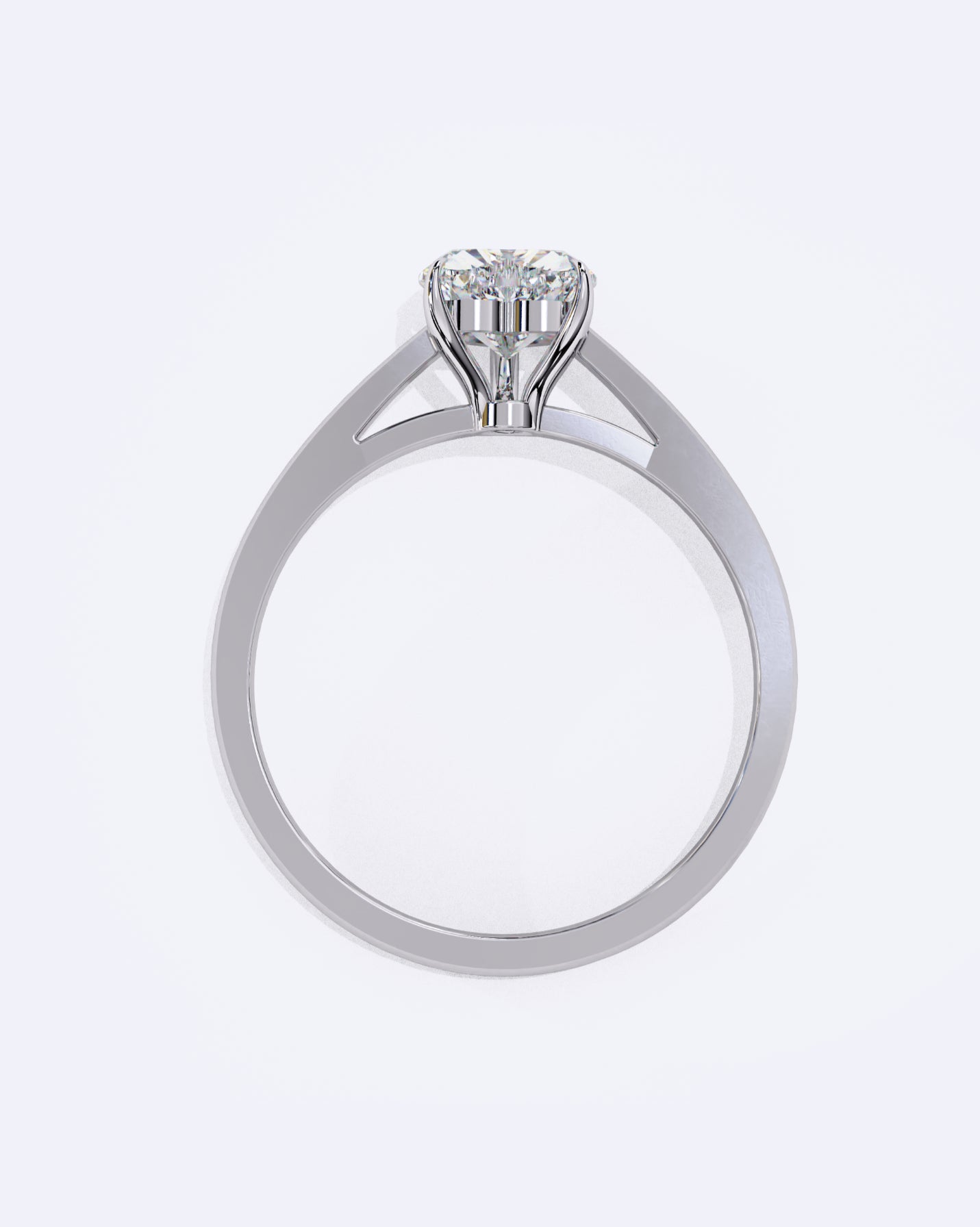 Elegant Heart-Shaped Diamond Ring
