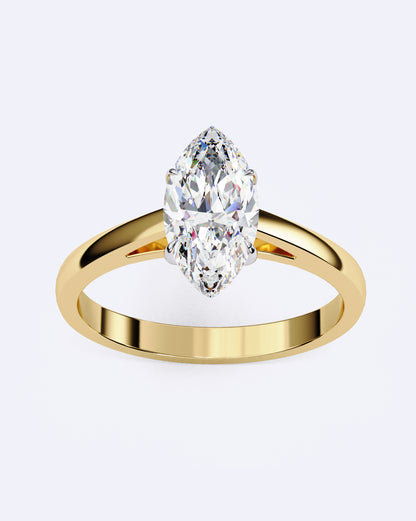 Classic Marquise Solitaire Diamond Ring