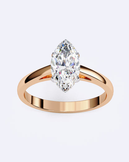 Classic Marquise Solitaire Diamond Ring