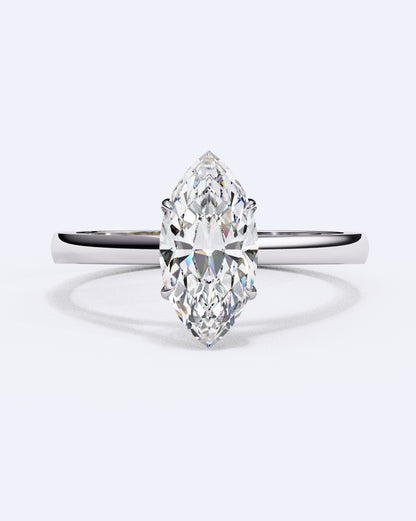 Classic Marquise Solitaire Diamond Ring