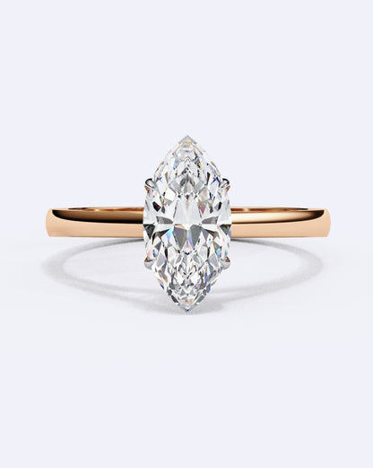 Classic Marquise Solitaire Diamond Ring