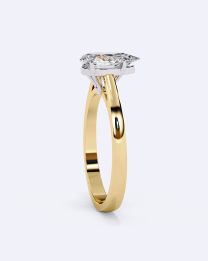 Pear Eternal Solitaire Ring