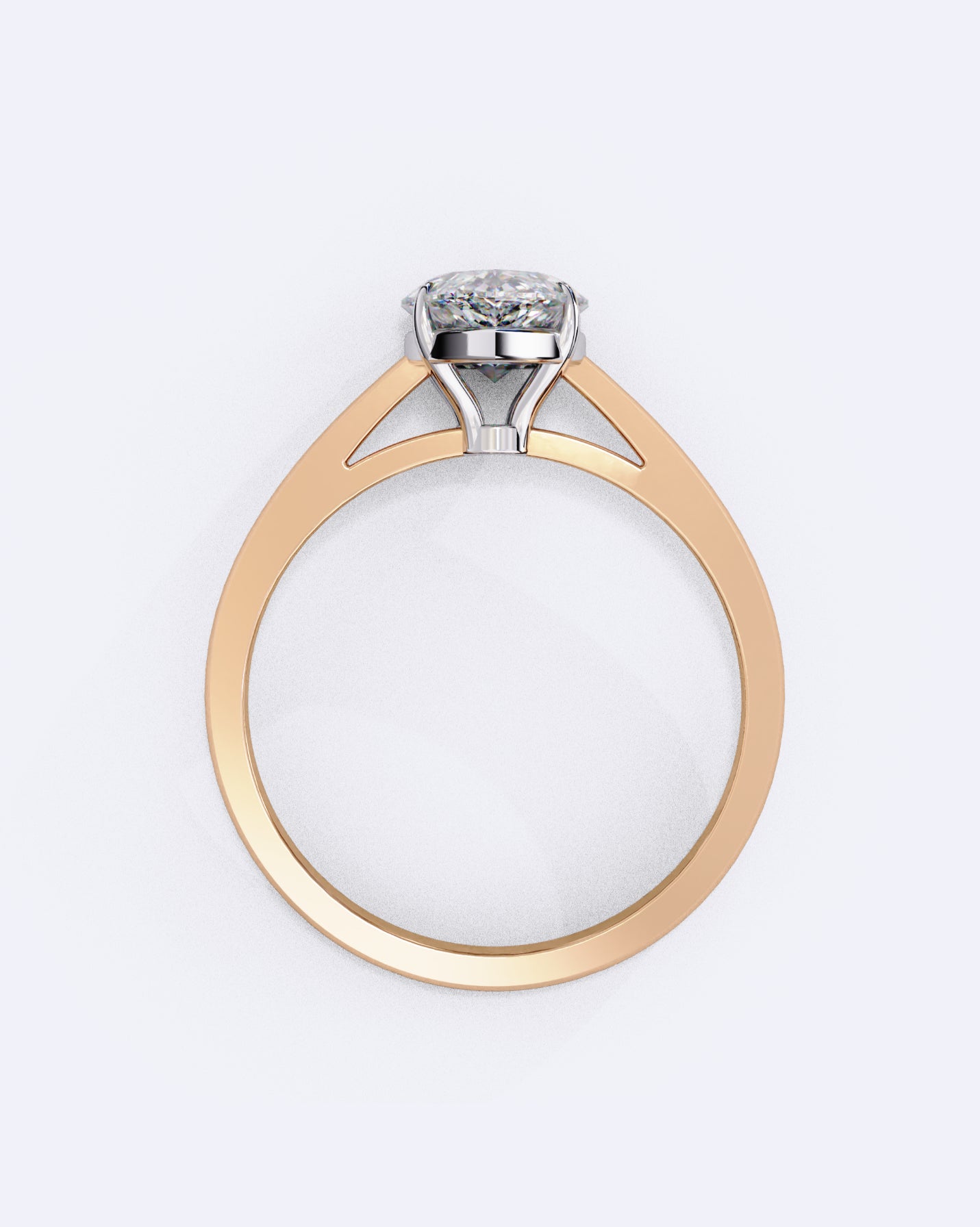 Pear Eternal Solitaire Ring