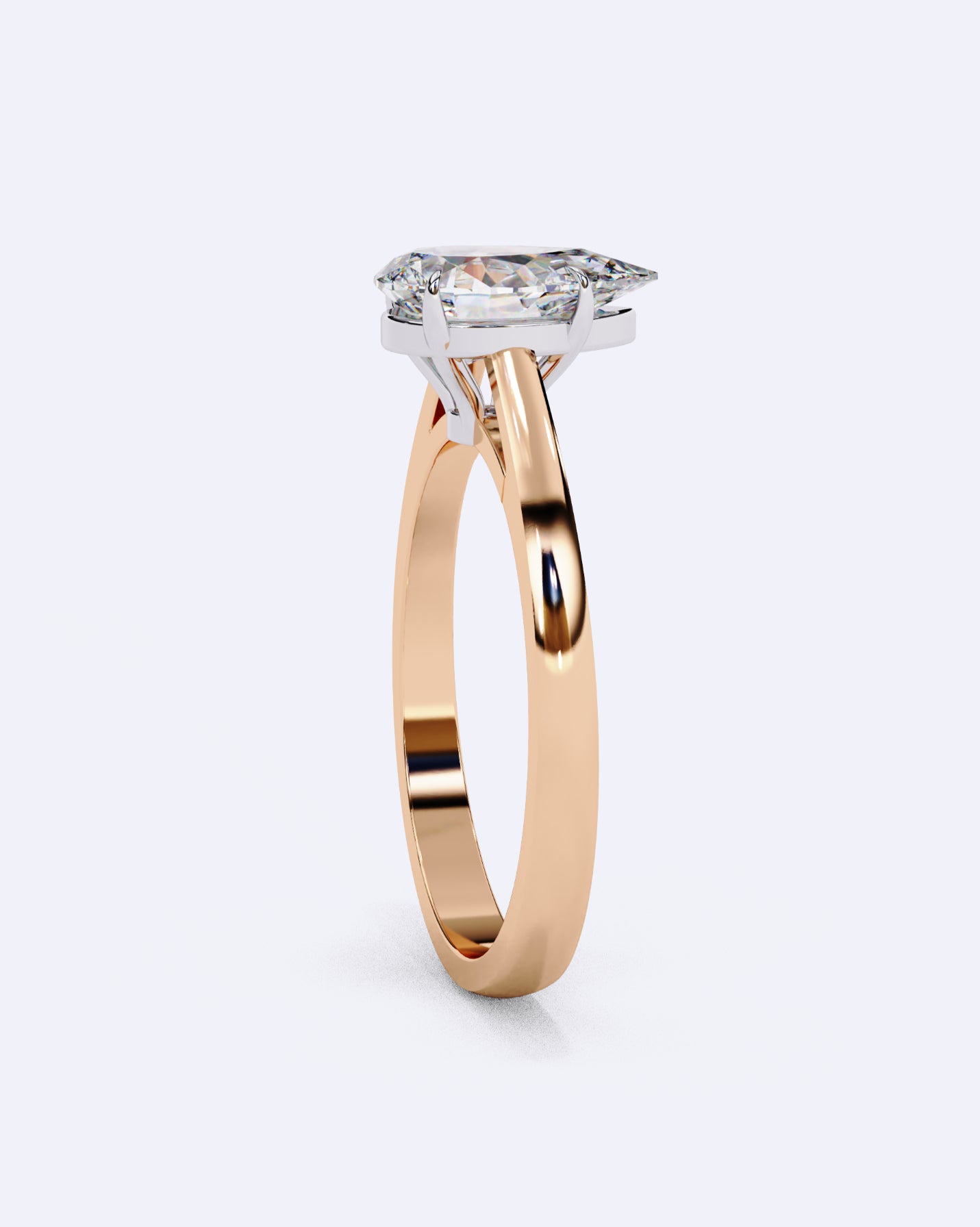 Pear Eternal Solitaire Ring