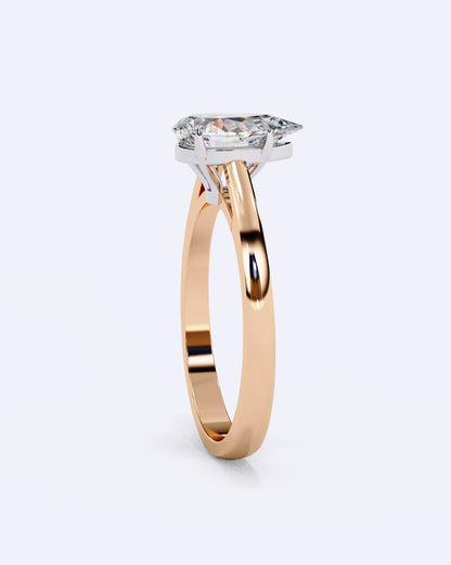Pear Eternal Solitaire Ring