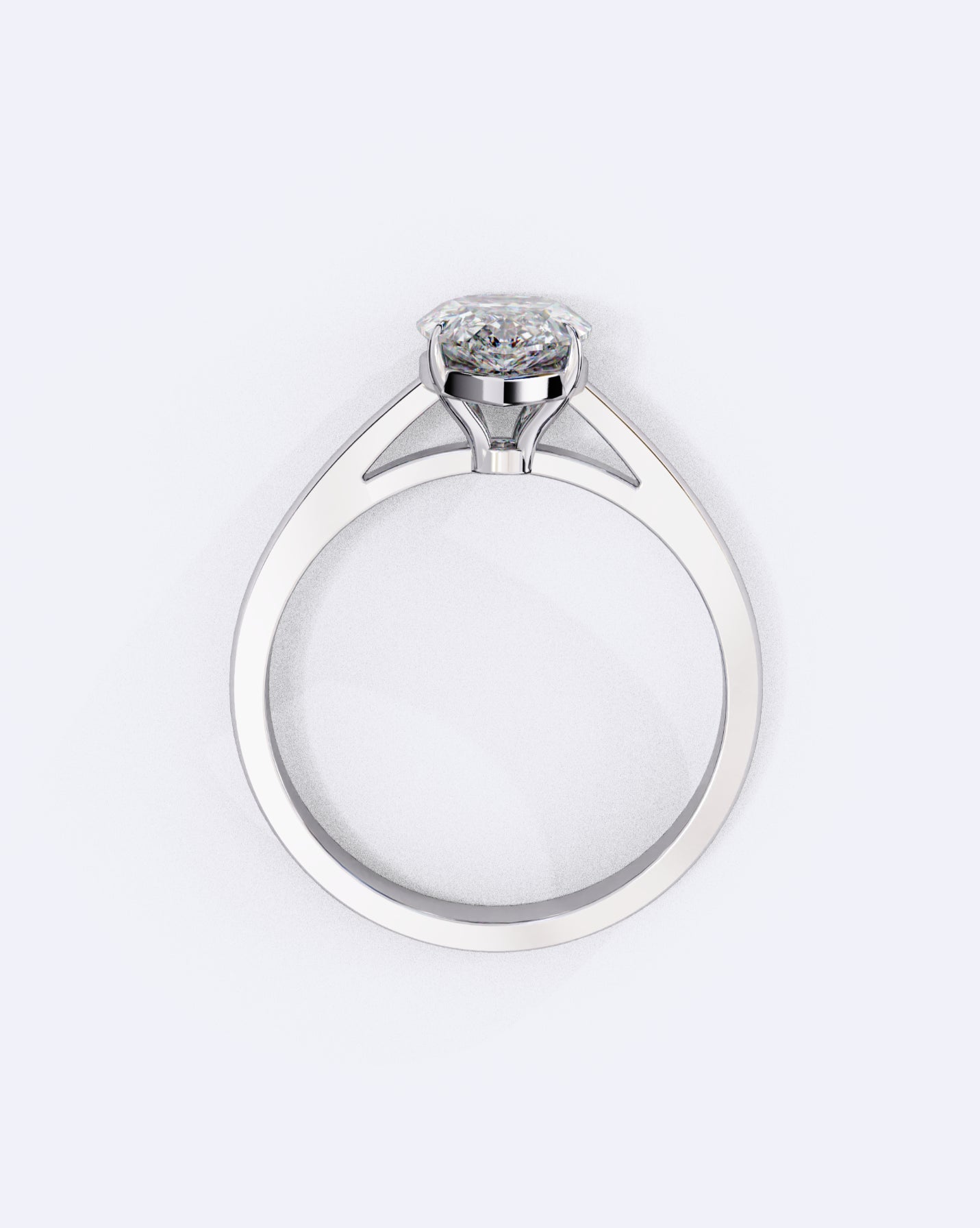 Pear Eternal Solitaire Ring