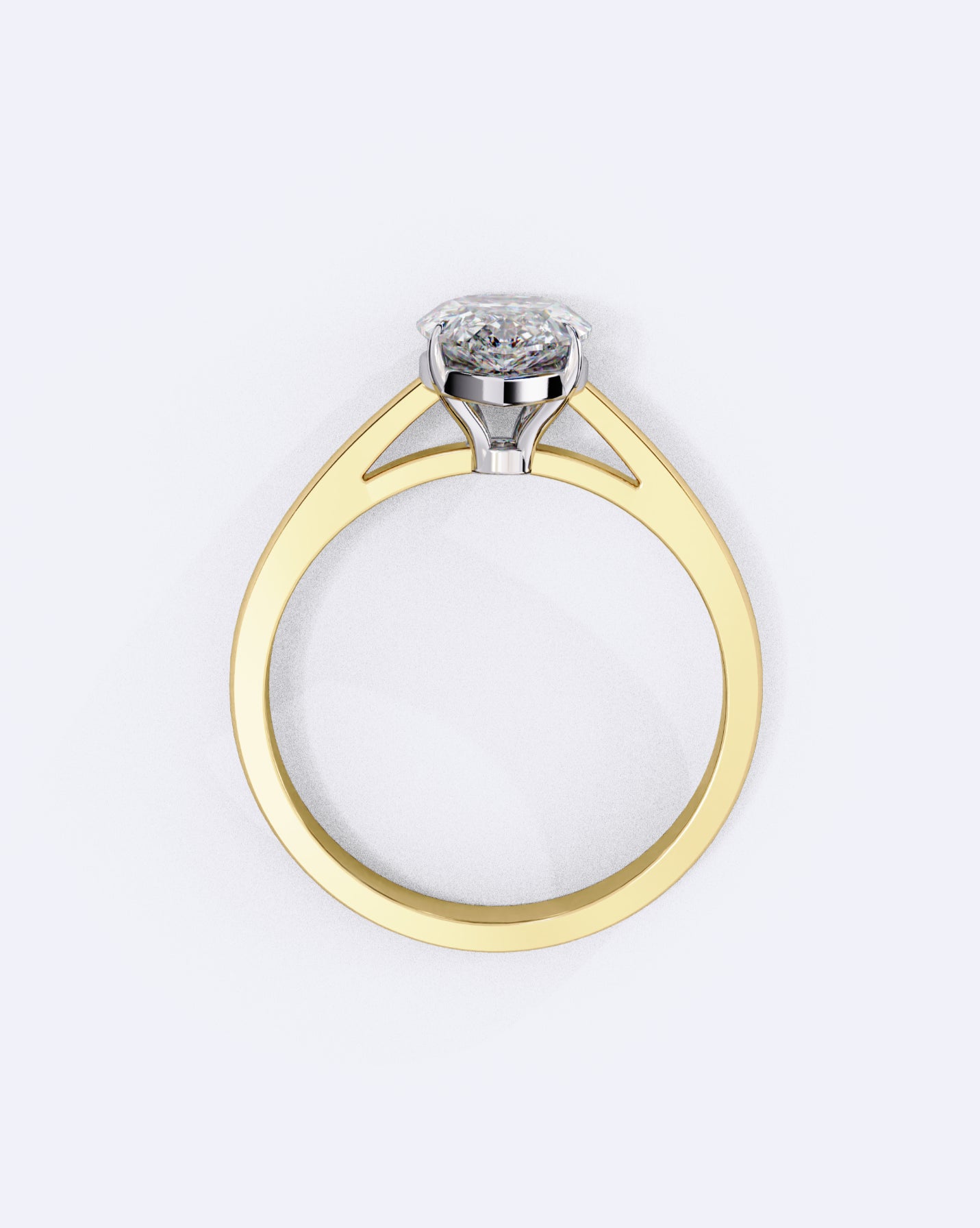 Pear Eternal Solitaire Ring