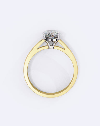 Pear Eternal Solitaire Ring