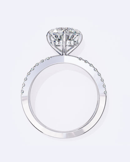 Twin Band Solitaire Ring