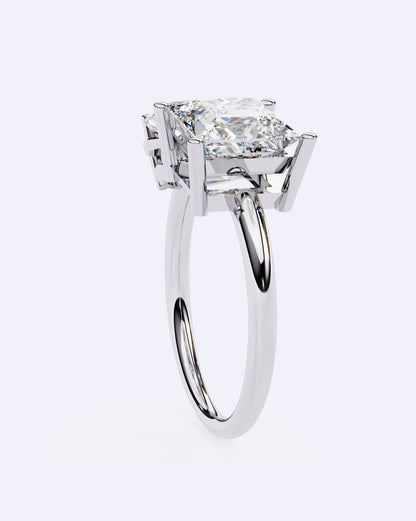 Radiant Duo Diamond Ring