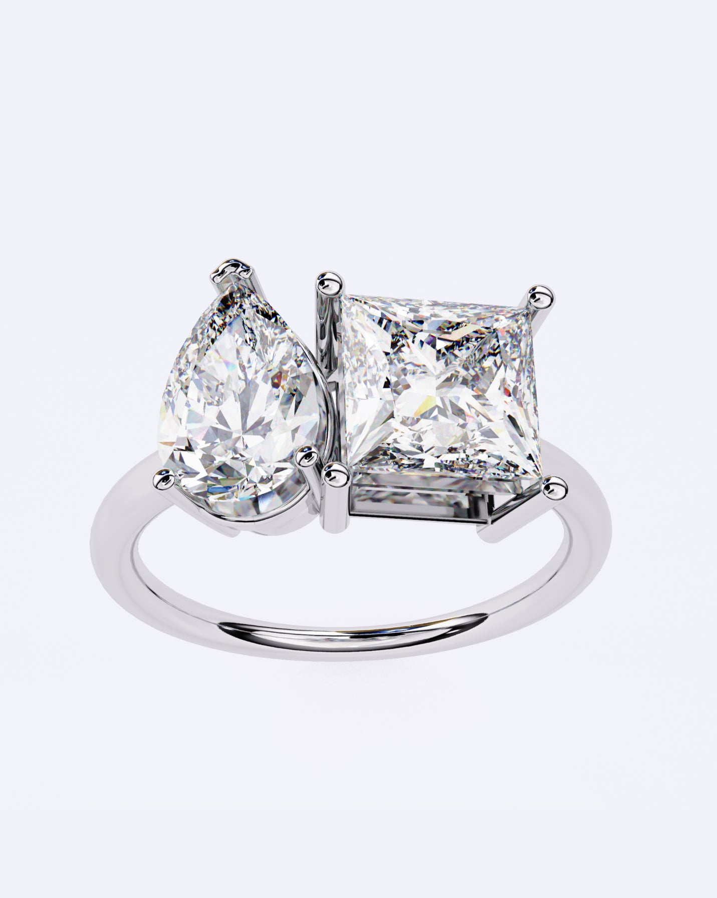 Radiant Duo Diamond Ring