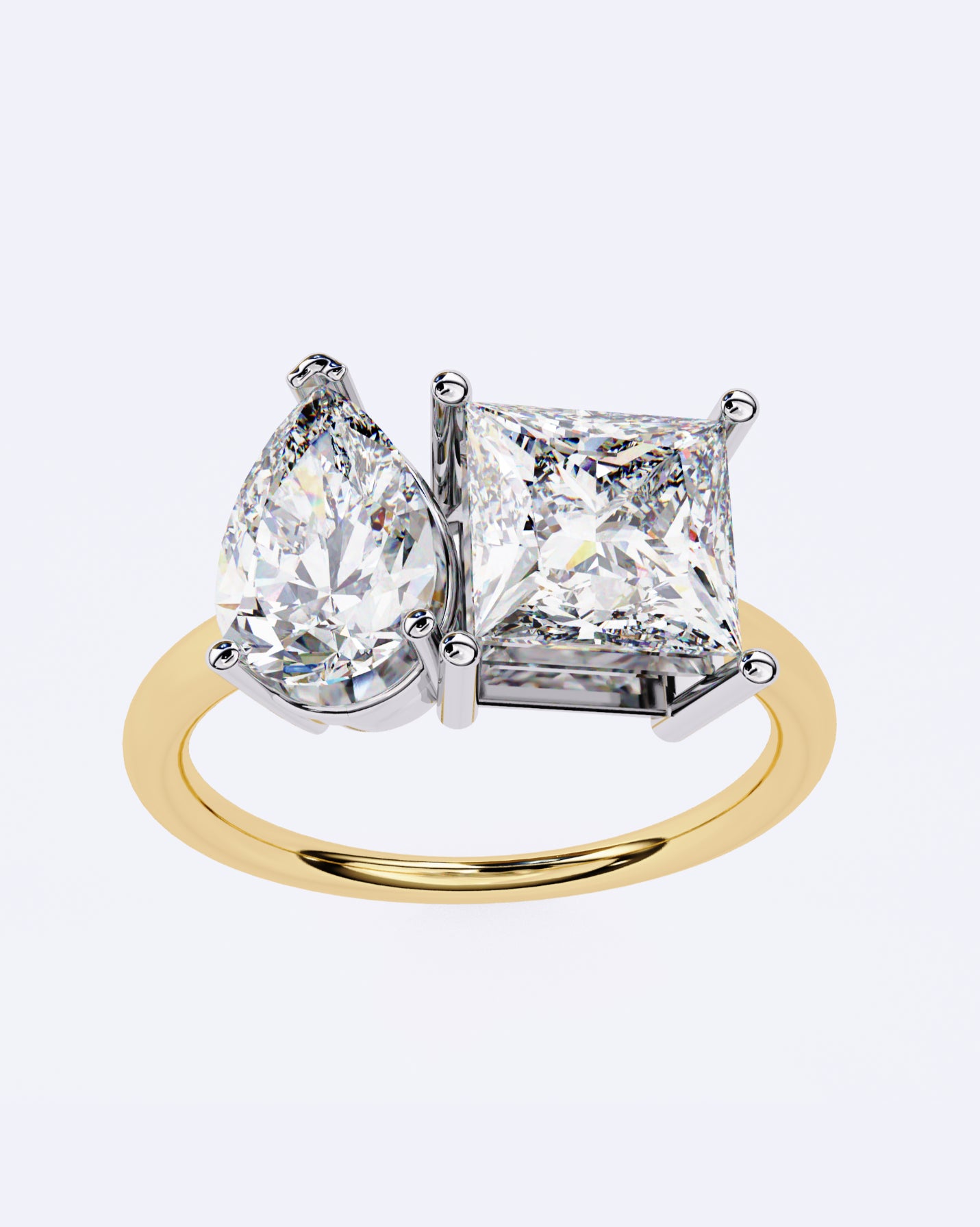Radiant Duo Diamond Ring
