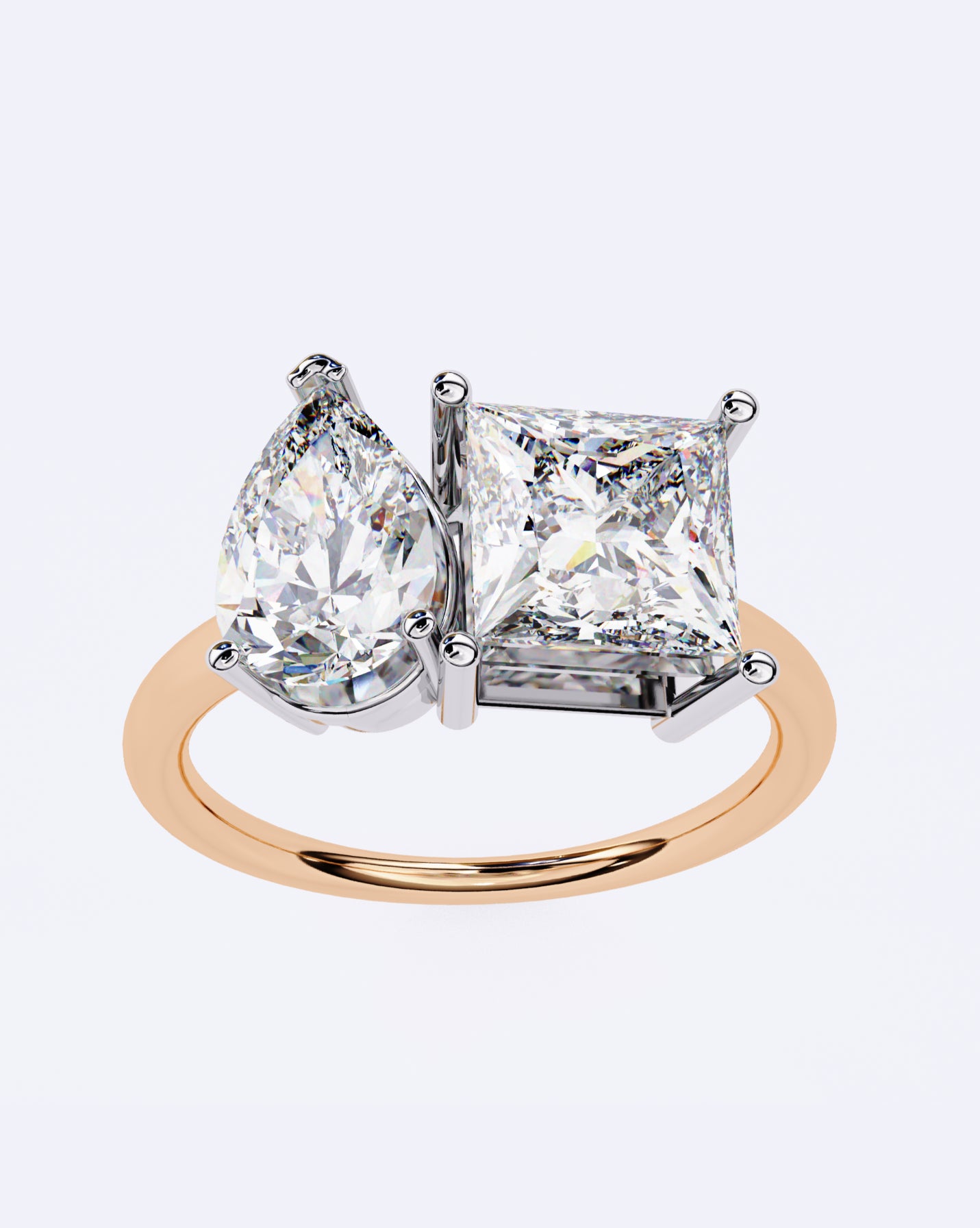 Radiant Duo Diamond Ring